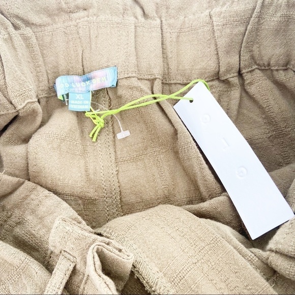 NWT GOOD LUCK GEM High Waist Paperbag Olive Shorts XL - Picture 5 of 7